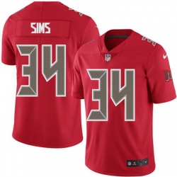 Nike Buccaneers #34 Charles Sims Red Youth Stitched NFL Limited Rush Jersey