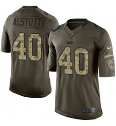 Nike Buccaneers #40 Mike Alstott Green Youth Stitched NFL Limited Salute to Service Jersey