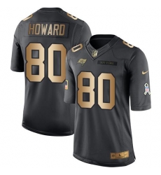 Nike Buccaneers #80 O  J  Howard Black Youth Stitched NFL Limited Gold Salute to Service Jersey