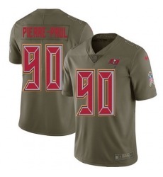 Nike Buccaneers #90 Jason Pierre Paul Olive Youth Stitched NFL Limited 2017 Salute to Service Jersey
