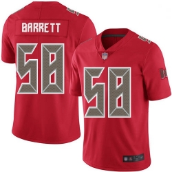Youth Buccaneers 58 Shaquil Barrett Red Stitched Football Limited Rush Jersey
