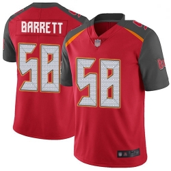 Youth Buccaneers 58 Shaquil Barrett Red Team Color Stitched Football Vapor Untouchable Limited Jersey