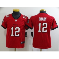 Youth Nike Buccaneers 12 Tom Brady Red Youth New 2020 Vapor Untouchable Limited Jersey