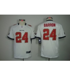 Youth Nike Tampa Bay Buccanee #24 Mark Barron White Color[Youth Limited Jerseys]