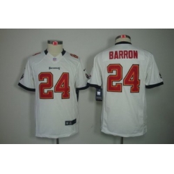 Youth Nike Tampa Bay Buccanee #24 Mark Barron White Color[Youth Limited Jerseys]