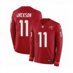 Youth Nike Tampa Bay Buccaneers 11 DeSean Jackson Limited Red Therma Long Sleeve NFL Jersey