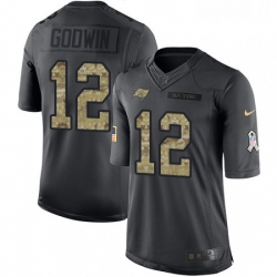 Youth Nike Tampa Bay Buccaneers 12 Chris Godwin Limited Black 2016 Salute to Service NFL Jersey