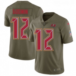 Youth Nike Tampa Bay Buccaneers 12 Chris Godwin Limited Olive 2017 Salute to Service NFL Jersey