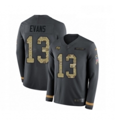 Youth Nike Tampa Bay Buccaneers 13 Mike Evans Limited Black Salute to Service Therma Long Sleeve NFL Jersey