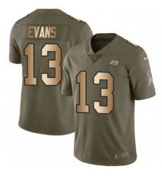 Youth Nike Tampa Bay Buccaneers 13 Mike Evans Limited OliveGold 2017 Salute to Service NFL Jersey