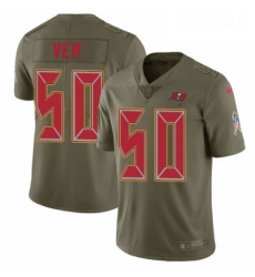 Youth Nike Tampa Bay Buccaneers 50 Vita Vea Limited Olive 2017 Salute to Service NFL Jersey