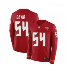 Youth Nike Tampa Bay Buccaneers 54 Lavonte David Limited Red Therma Long Sleeve NFL Jersey