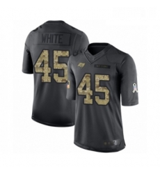 Youth Tampa Bay Buccaneers 45 Devin White Limited Black 2016 Salute to Service Football Jersey