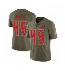 Youth Tampa Bay Buccaneers 45 Devin White Limited Olive 2017 Salute to Service Football Jersey