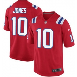 Men New England Patriots 10 Mac Jones Red 2021 Draft Jersey