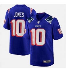 Men New England Patriots 10 Mac Jones Royal Stitched Jersey