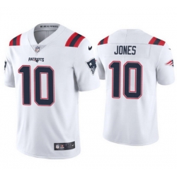 Men New England Patriots 10 Mac Jones White 2021 Draft Jersey
