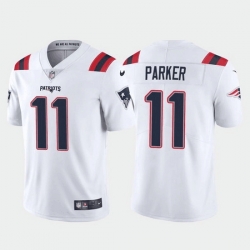Men New England Patriots 11 DeVante Parker White Vapor Untouchable Limited Stitched jersey