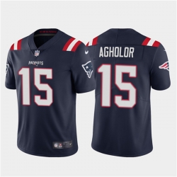 Men New England Patriots 15 Nelson Agholor Navy Vapor Untouchable Limited Stitched Jersey