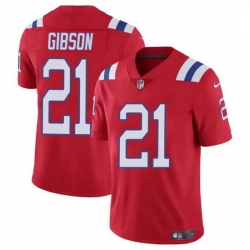 Men New England Patriots 21 Antonio Gibson Red Vapor Limited Stitched Football Jersey