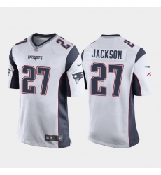 Men New England Patriots #27 J.C. Jackson Game Jersey White