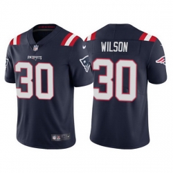 Men New England Patriots 30 Mack Wilson Navy Vapor Untouchable Limited Stitched jersey