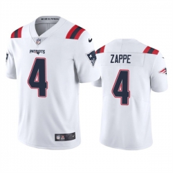 Men New England Patriots 4 Bailey Zappe White Vapor Untouchable Limited Stitched Jersey