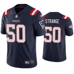 Men New England Patriots 50 Cole Strange Navy Vapor Untouchable Limited Stitched Jersey