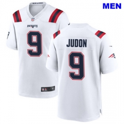 Men New England Patriots 9 Matt Judon White Away 2021 Vapor Limited Football Jersey