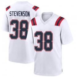 Men New England Patriots Rhamondre Stevenson #38 White Vapor Limited Jersey