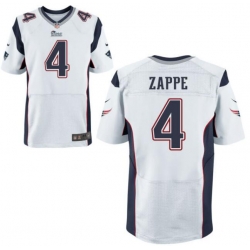 Men Nike New England Patriots Bailey Zappe #4 White Vapor Limited Player Jersey
