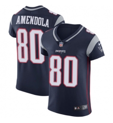 Men Nike Patriots #80 Danny Amendola Navy Blue Team Color Stitched NFL Vapor Untouchable Elite Jersey
