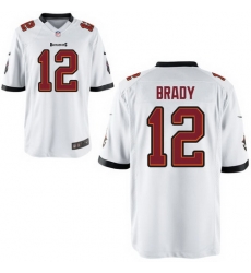Men Nike Tampa Bay Buccaneers 12 Tom Brady White Vapor Stitched NFL Jersey