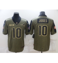 Men's New England Patriots #10 Mac Jones Nike Olive 2021 Salute To Service Limited Jersey