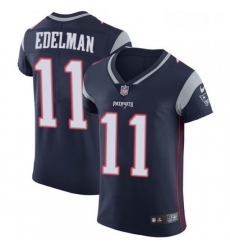 Mens Nike New England Patriots 11 Julian Edelman Navy Blue Team Color Vapor Untouchable Elite Player NFL Jersey