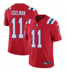 Mens Nike New England Patriots 11 Julian Edelman Red Alternate Vapor Untouchable Limited Player NFL Jersey