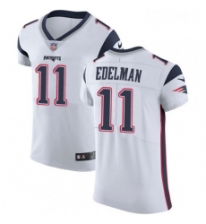 Mens Nike New England Patriots 11 Julian Edelman White Vapor Untouchable Elite Player NFL Jersey