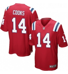 Mens Nike New England Patriots 14 Brandin Cooks Game Red Alternate NFL Jersey