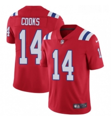 Mens Nike New England Patriots 14 Brandin Cooks Red Alternate Vapor Untouchable Limited Player NFL Jersey