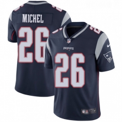 Mens Nike New England Patriots 26 Sony Michel Navy Blue Team Color Vapor Untouchable Limited Player NFL Jersey