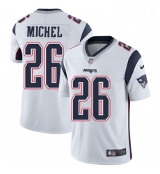 Mens Nike New England Patriots 26 Sony Michel White Vapor Untouchable Limited Player NFL Jersey