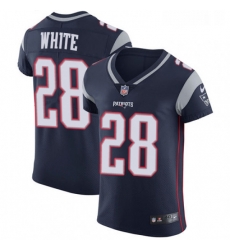 Mens Nike New England Patriots 28 James White Navy Blue Team Color Vapor Untouchable Elite Player NFL Jersey