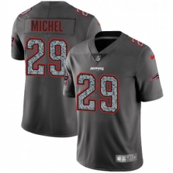 Mens Nike New England Patriots 29 Sony Michel Gray Static Vapor Untouchable Limited NFL Jersey