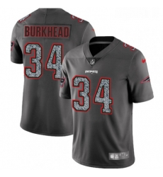 Mens Nike New England Patriots 34 Rex Burkhead Gray Static Vapor Untouchable Limited NFL Jersey