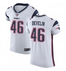 Mens Nike New England Patriots 46 James Develin White Vapor Untouchable Elite Player NFL Jersey