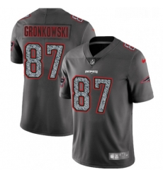 Mens Nike New England Patriots 87 Rob Gronkowski Gray Static Vapor Untouchable Limited NFL Jersey