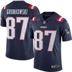 Mens Nike New England Patriots 87 Rob Gronkowski Limited Navy Blue Rush Vapor Untouchable NFL Jersey