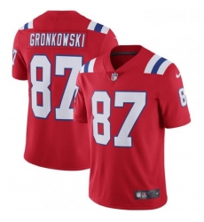 Mens Nike New England Patriots 87 Rob Gronkowski Red Alternate Vapor Untouchable Limited Player NFL Jersey