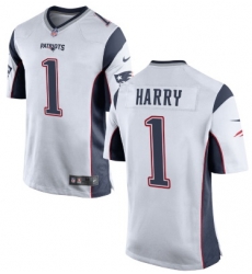 New England Patriots 1 NKeal Harry Nike Limited White Jersey