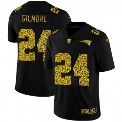 New England Patriots 24 Stephon Gilmore Men Nike Leopard Print Fashion Vapor Limited NFL Jersey Black
